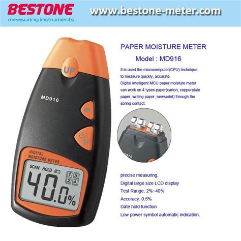 Paper Moisture Meter inc|hand held paper moisture meter.